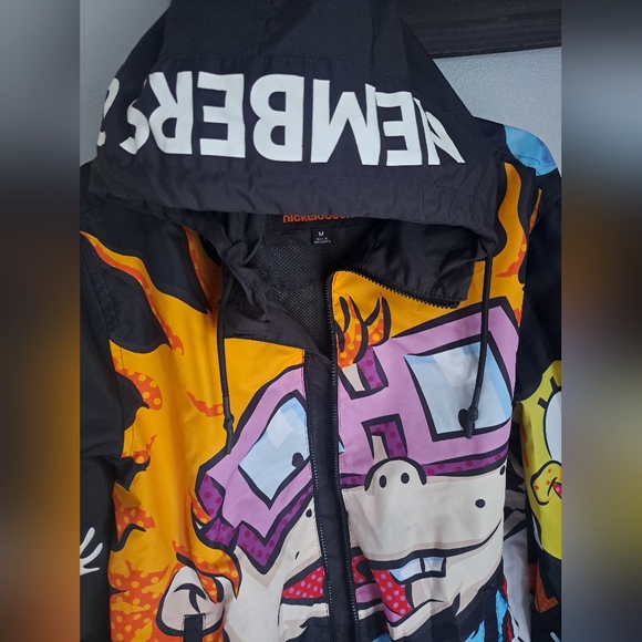 Members Only X Nickelodeon Jacket Size M Rugrats Spongebob Ren Stimpy Whimsigoth - Picture 6 of 13
